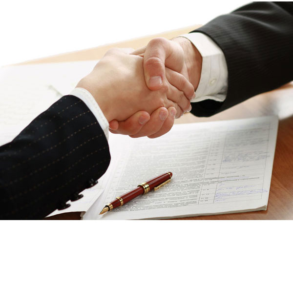 handshake over contract
